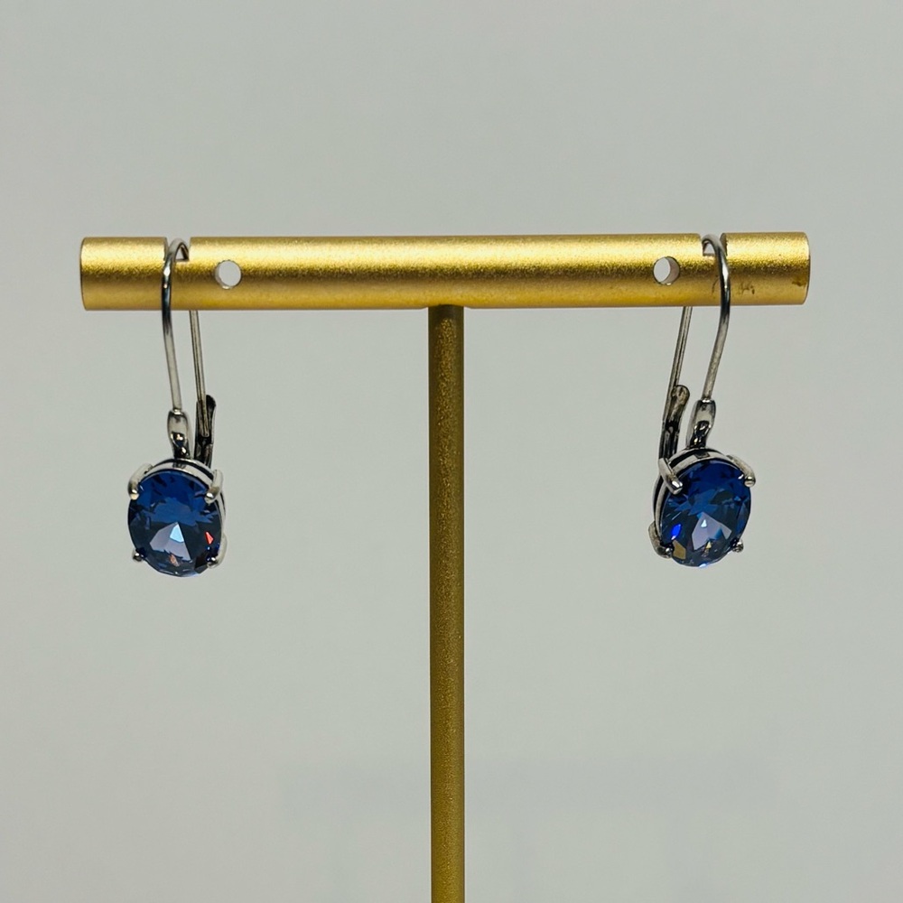 NWOT Periwinkle Gem Drop Earrings with Sterling Silver Hardware